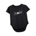thumbnail image 2 of Camiseta de manga corta para mujer, Tops de verano con cuello redondo, trajes de regalo negros transpirables, camisetas básicas tipo túnica para ir de M, 2 of 8