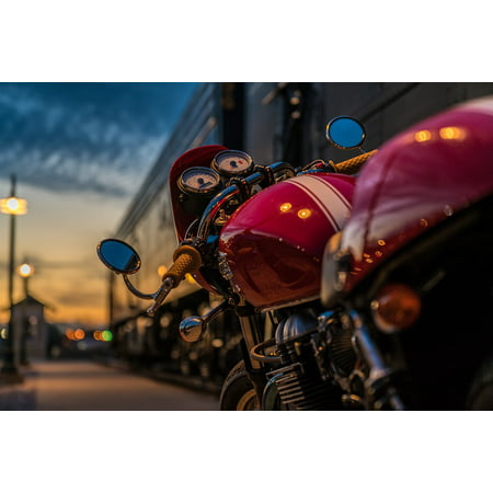 LAMINATED POSTER Triumph Motorbike Cafe Racer Thruxton Motorcycle Poster Print 24 x (Best Modern Cafe Racer)