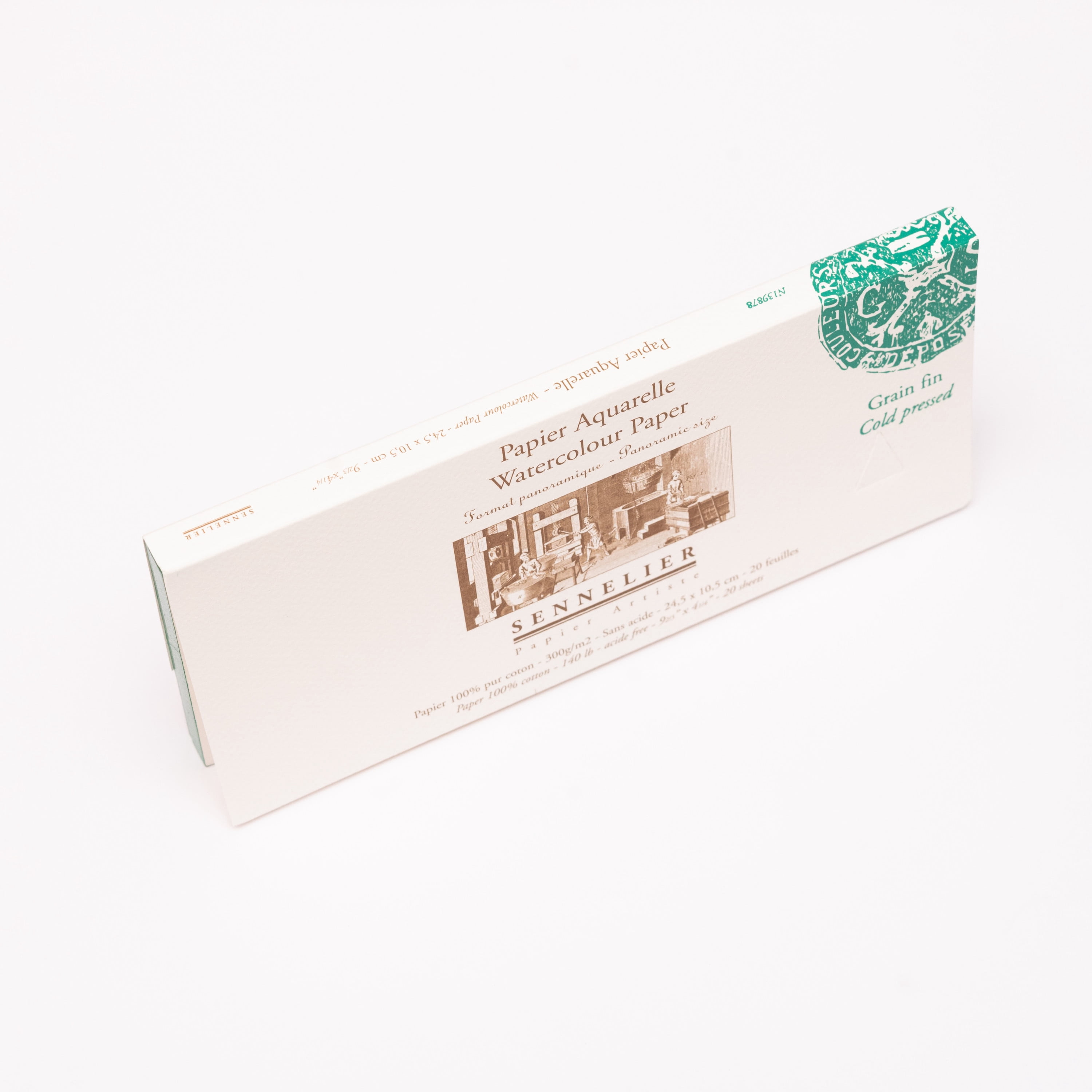 Sennelier Watercolor Block, 20 Sheets, Cold-Press, 9.5" x 4.25"