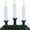 Black/Antique Bronze, variant on Xodus Innovations FPC1330B 10 in. Dual Color LED Battery Operated 3 Candelabra Base with Dusk to Dawn Sensor, Brass/Gold