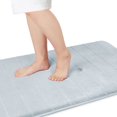 thumbnail image 1 of LAICAIW Memory Foam Bath Mat Large Size, Soft and Comfortable, Super Water Absorption, Non-Slip, Thick, Machine Wash, Easier to Dry for Bathroom Floor Rug (44 x 24 Inch, Silver), 1 of 7