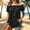 Black, variant on Women Y2K Polka Dot Peplum Tops Elegant Puff Short Sleeeve Off The Shoulder Blouses Y2K Boho Summer Dressy Trendy Sexy Lightweight Blouse Holiday Beachwear, Black S