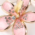 thumbnail image 4 of Key Ring Stainless Steel Crystal Flower Key Ring Key Holder for Valentine Day, 4 of 9