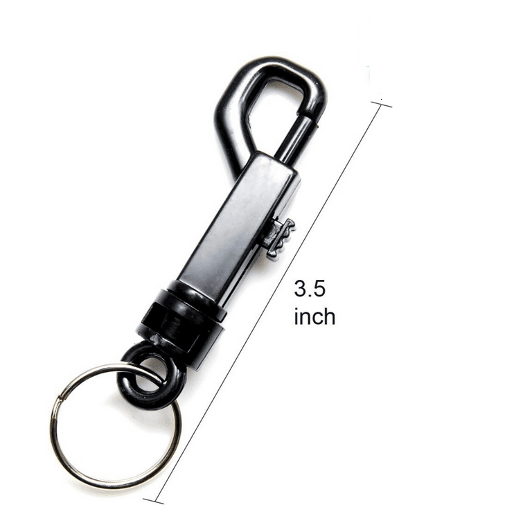 6 Pcs swivel snap Bolt Keychain clips Keychain hooks. Lightweight Durable  clasp with hook for Keys, Key Chains, Tags and Lanyards. 2.75x0.83  Plastic