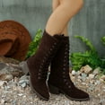thumbnail image 6 of Wensltd Mid Calf Boots for Women Chunky Block Heel Comfortable Casual Solid Color Mid Heel Trendy Boots, 6 of 8