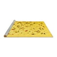 thumbnail image 2 of Ahgly Company Machine Washable Indoor Square Solid Yellow Modern Area Rugs, 6' Square, 2 of 4