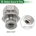 thumbnail image 4 of Conectores de aire Unique Bargains 5/16" Acoplador macho adaptador recto plástico metal 9.7mm / 1/8" BSPT 2 piezas tono blanco plateado, 4 of 7