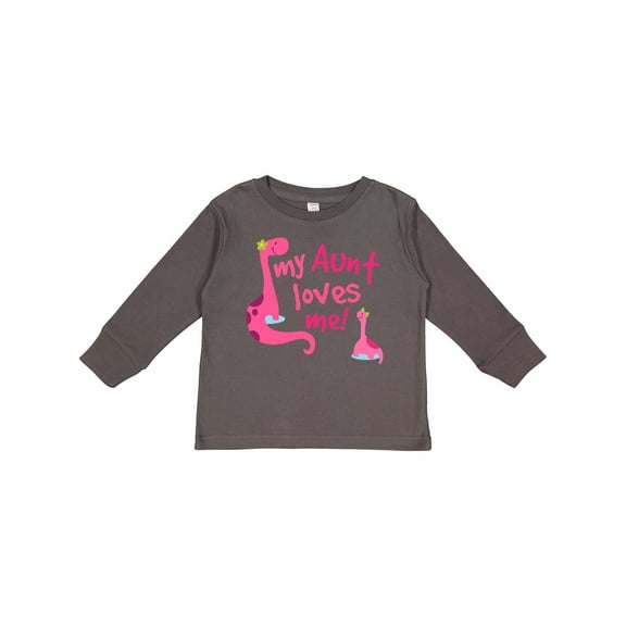 Inktastic My Aunt Loves Me Girls Long Sleeve Toddler T-Shirt