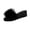 Black, variant on Samdudou Platform Sandals for Women Fluffy Faux Fur Slip On Wedge Slippers Elevated Heel Open Toe Slides Fashion Summer Footwear Casual Dressy Indoor Outdoor Shoes