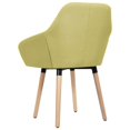 thumbnail image 3 of vidaXL Dining Chairs 2 pcs Green Fabric, 3 of 4