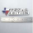 thumbnail image 4 of 1x Metal Chrome TEXAS Edition Star Sate Flag Emblem Fender Side Door Sticker (Chrome), 4 of 4