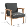 thumbnail image 3 of HOMCOM Mid-Century Modern Accent Chair for Living Room Bedroom, 3 of 10