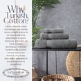thumbnail image 6 of LA HAMMAM 3 Piece Towel Set - 1 Bath Towels, 1 Hand Towels, 1 Washcloths for Bathroom, College Dorm, Kitchen, Shower, Pool, Hotel, Gym & Spa | Soft & Absorbent Turkish Cotton Towel Sets, Grey, 6 of 6