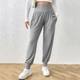 thumbnail image 2 of Lmueinov Leggings with Pockets for Women High Waisted Tummy Control Yoga Pants Elastic Wide Waistband Casual Joggers for Daily Workout Loungewear S-3XL, 2 of 7