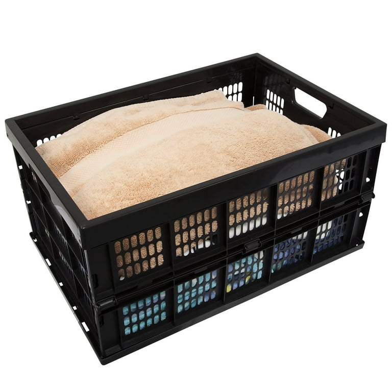 Mount-It! Collapsible Plastic Storage Crate | MI-908