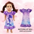 thumbnail image 3 of HYCLES Doll and Girl Matching Nightgown, Outfit Pajamas Night Dress for Girls and 18" Dolls Clothes, 3 of 7