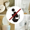 Warning Decals For Toilet Adhesive No Squatting Toilet Stickers