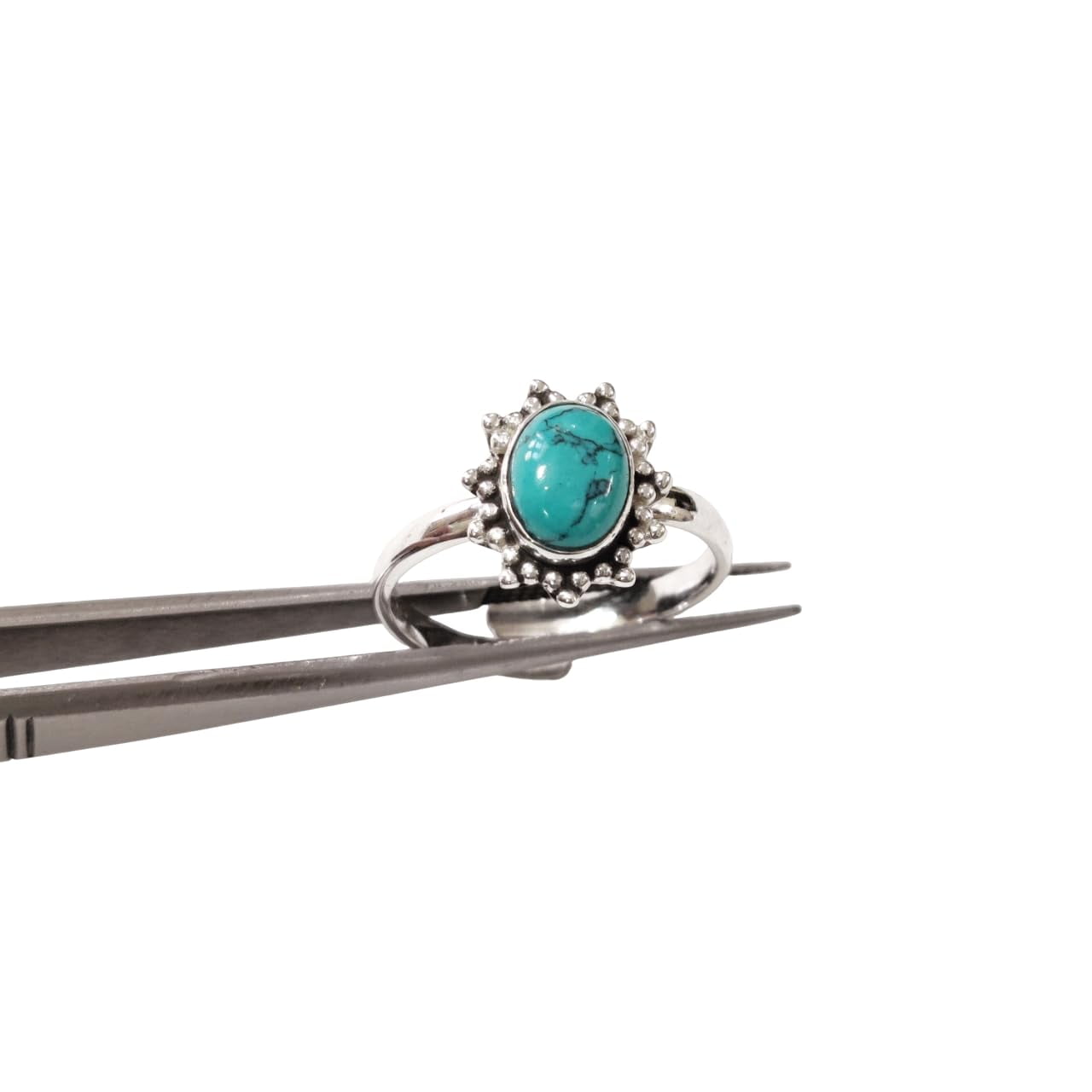 Natural Tibetan Turquoise Ring, Tibetan Turquoise Gemstone Ring, December Birthstone, Adjustable Tiny Ring, Toe Ring, 925 Sterling Silver, Womens Bohemian Ring, Christmas, Handmade Statement Jewelry