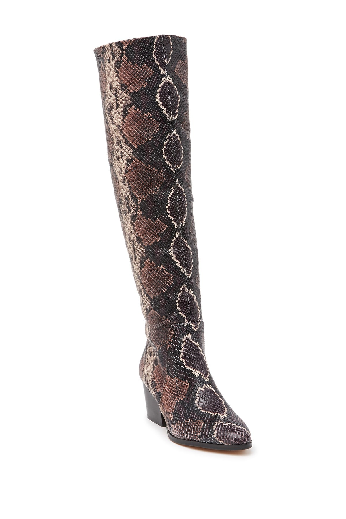 mauve knee high boots