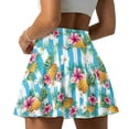 thumbnail image 2 of Jeiento Tropical Pineapple Golf Skirts for Women Fashion High Waisted Tennis Skorts Lightweight Stretchy Athletic Active Skirt with Shorts Size XL, 2 of 7