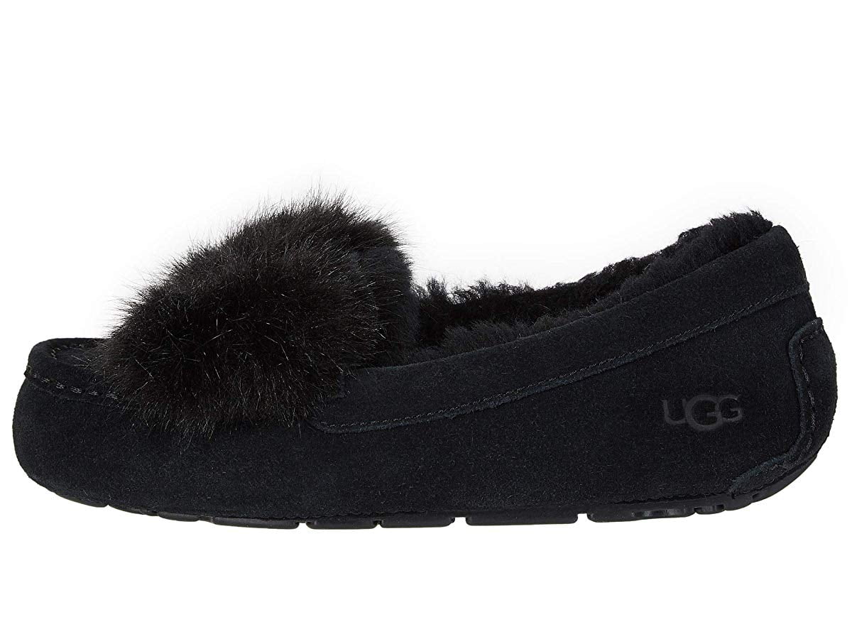 ugg ansley puff bow slippers