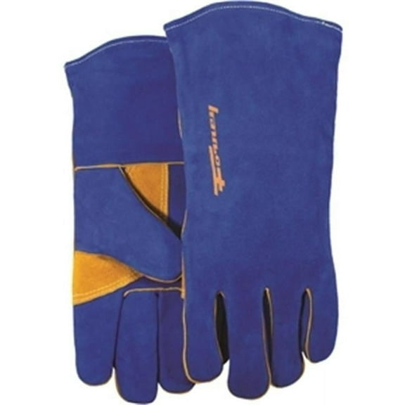 Industries Inc 53422 Gloves Welding Heavy-Duty Blue Mens - Large