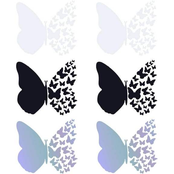 9 Sheets Large Butterfly Car Decals Set 3 Colors Butterfly Vinyl Waterproof Sticker Women Car Stickers Automotive Exterior Decoration Decals Window Decals for Motorcycle Walls Laptop Mixed Color