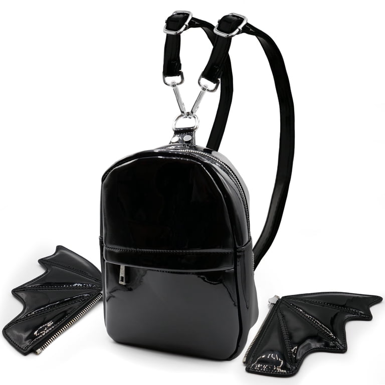 Women Fashion Mini Backpack Detachable Bat Angel Wing  display picture 2