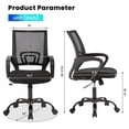 thumbnail image 3 of JONPONY Ergonomic Office Chair, Lumbar Support, Adjustable Height with Armrests for Adults,Black, 3 of 13