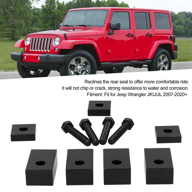 Kit d'Inclinaison Arrière, Accessoires d'Entretoises de Réglage de Kit d'Inclinaison Arrière Compatibles avec JKU/JL 2007-2020+