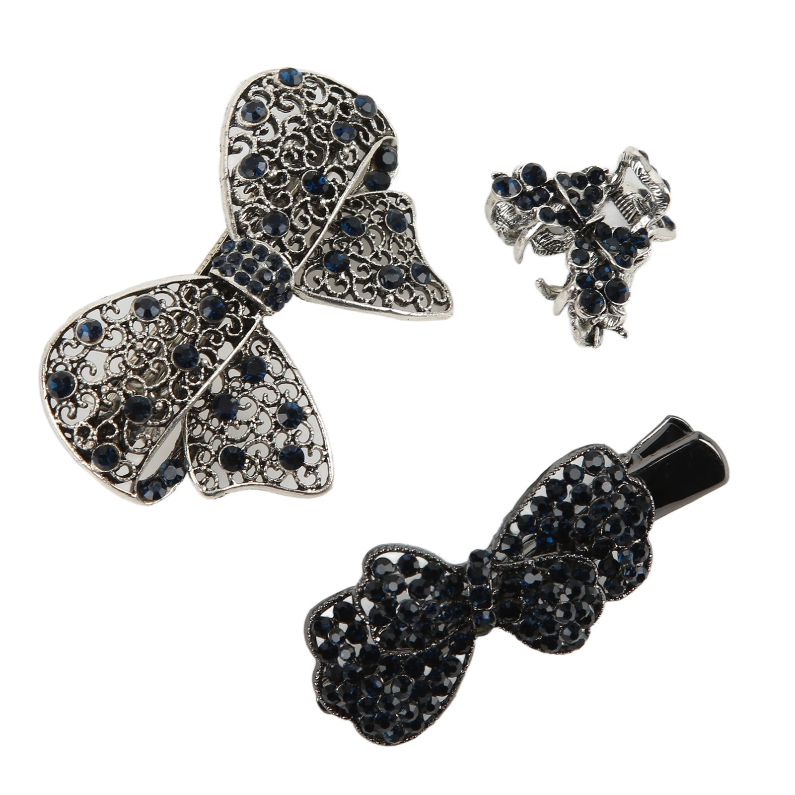 Spptty Bow Hairpin Set Alloy Materials Retro Exquisite Elegant Beautiful  Handcrafted Hair Clip Accessories,Hair Accessories 