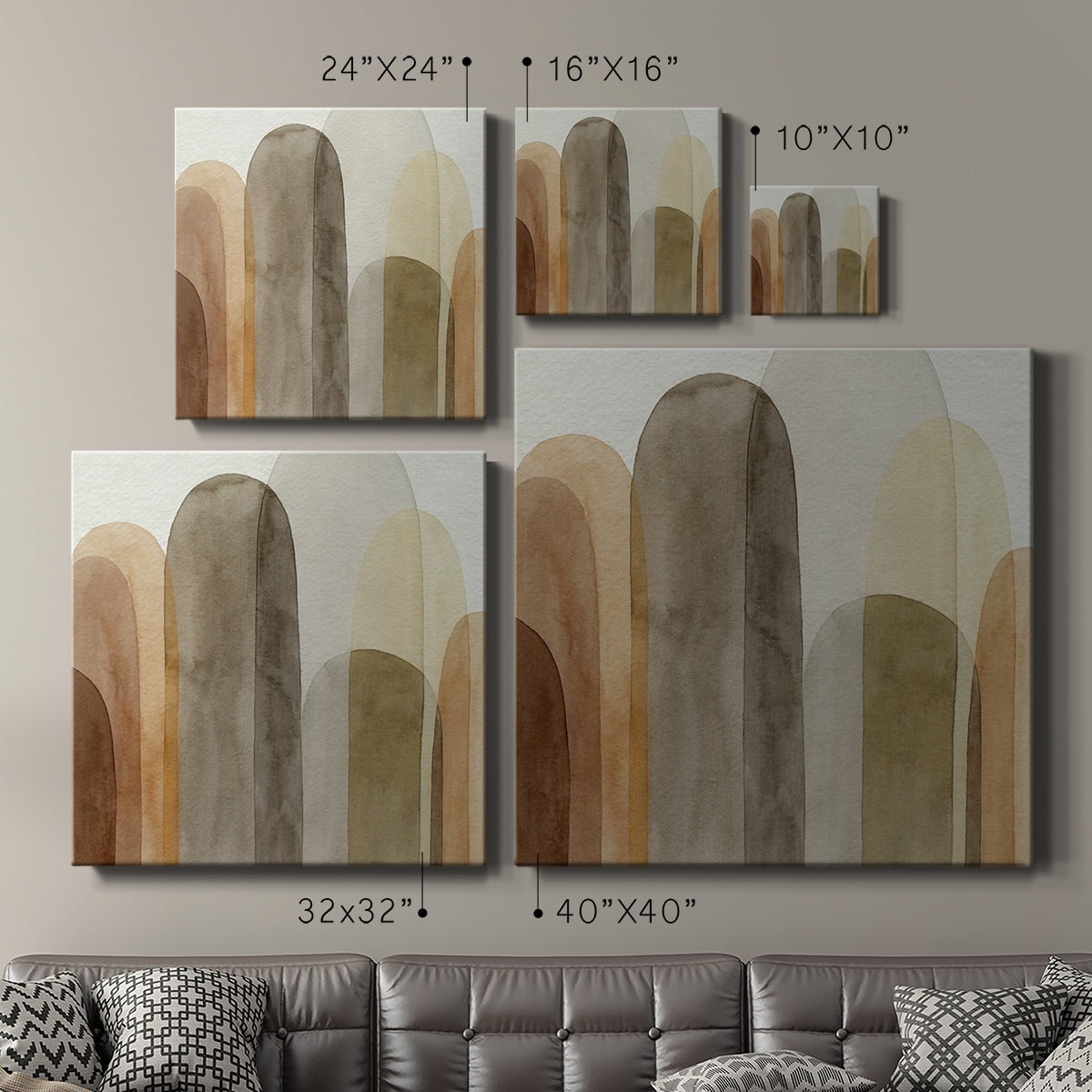 Wexford Home Desert Watercolor Arches I-Premium Gallery Wrapped Canvas, 40" x 40" - Ready to Hang