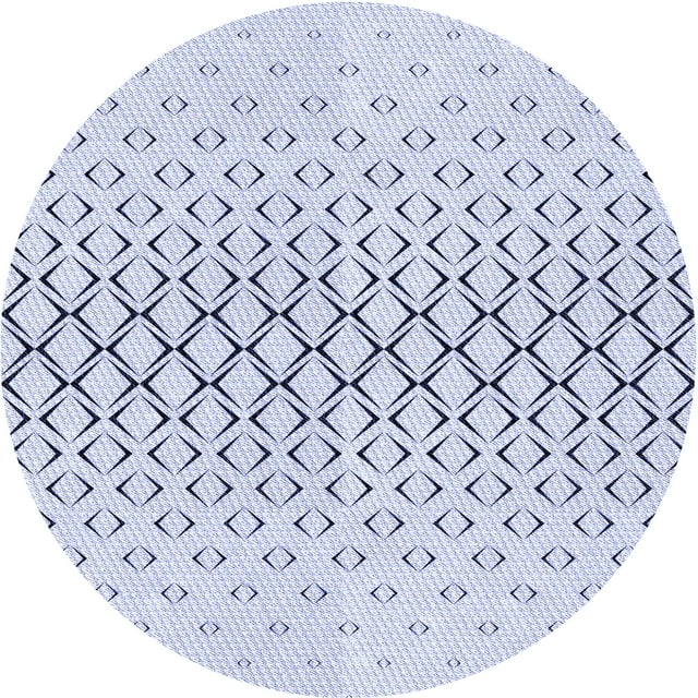 Ahgly Company Tapis Rond Lavable en Machine Intérieur Transitionnel Bleu Lavande, 3 Pieds Rond
