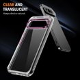 thumbnail image 5 of KOMI for Google Pixel 9 Case/Google Pixel 9 Pro Case Clear,[20X Anti-Yellowing] Transparent Pixel 9/9 Pro Case with [Tempered Glass Screen Protector][Built-in 4 Airbags][10FT Military] (Pink), 5 of 5