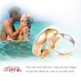 thumbnail image 3 of Romantic Zinc Alloy Cryptex Lock with Customizable 6-Letter Password, Includes Gold (20mm) & Silver (18mm) Titanium Steel Couple Rings, Love Letter, Chain Set – Brown Da Vinci Code Toy for, 3 of 3