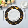 thumbnail image 5 of GZHJMY Halloween Pumpkin Round Placemats Set of 6, Non-Slip Table Mats Washable Heat Resistant Place Mats for Kitchen Dining Table Home Decor,15.4 Inch, 5 of 7