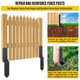 thumbnail image 3 of Piquet d'Ancrage pour Poteau de Clôture, Kit de Réparation de Poteau de Clôture Support Fort Résistance aux Impacts 6 Pcs avec Accessoires pour Usage Domestique, 3 of 7