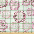 thumbnail image 2 of Ambesonne Floral Fabric by the Yard Microfiber, Romantic Blossoming Roses, 3 Yards, Pink Mauve Taupe, 2 of 2