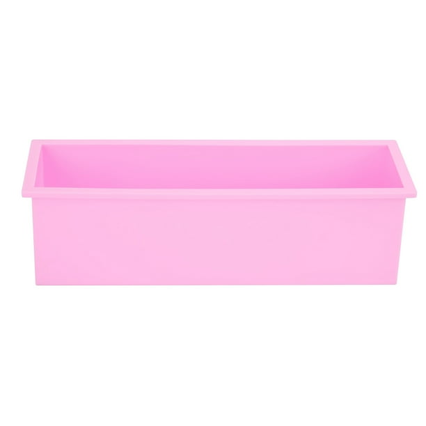 Molde rectangular de silicona para jabón de 1200 ml, ideal para hacer tostadas.