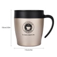 thumbnail image 1 of Taza De Café Taza De Agua Aislada De Acero Inoxidable Cuchara Y Tapa, 1 of 7
