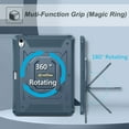 thumbnail image 3 of Fintie Tuatara Case for iPad Air 5th Gene(2022) / iPad Air 4th Genration(2020) 10.9 Inch - [Magic Ring] 360 Degree Rotating Grip Stand Shockproof Rugged Cover with Screen Protector, 3 of 7