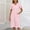 Pink, variant on Fazvaoo Women's Nightgowns 100%Cotton Short Sleeve V-Neck Pockets Short Long Nightgowns Loose Nightdress(Blue,Size S-XXL)