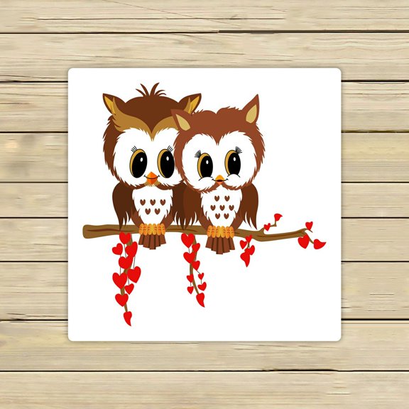 ECZJNT Valentine owls Beach Bath Towels Shower Towel For Home Outdoor Travel 13x13 Inch