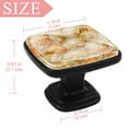 thumbnail image 4 of 4 Pcs Square Cabinet Handle Drawer Pulls Shell Knobs with Screws Furniture Office Cabinet Knob Decoration, 4 of 7