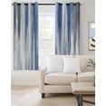 thumbnail image 2 of Blue Gray Blackout Curtains 45 Inches Long for Bedroom, Modern Simple Abstract White Ombre Texture Thermal Insulated Room Darkening Black Out Window Curtain Panels Grommet Drapes for Living Room, 2 of 8