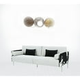 thumbnail image 6 of HomeRoots 89" White Faux Cowhide and Silver Sofa, 6 of 6