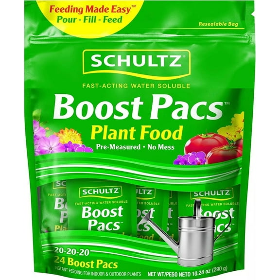 Schultz SPF48900 24-Count Pack of 20-20-20 Boost Pac Plant Food