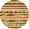 thumbnail image 1 of Ahgly Company Indoor Round Abstract Light Brown Abstract Area Rugs, 6' Round, 1 of 6