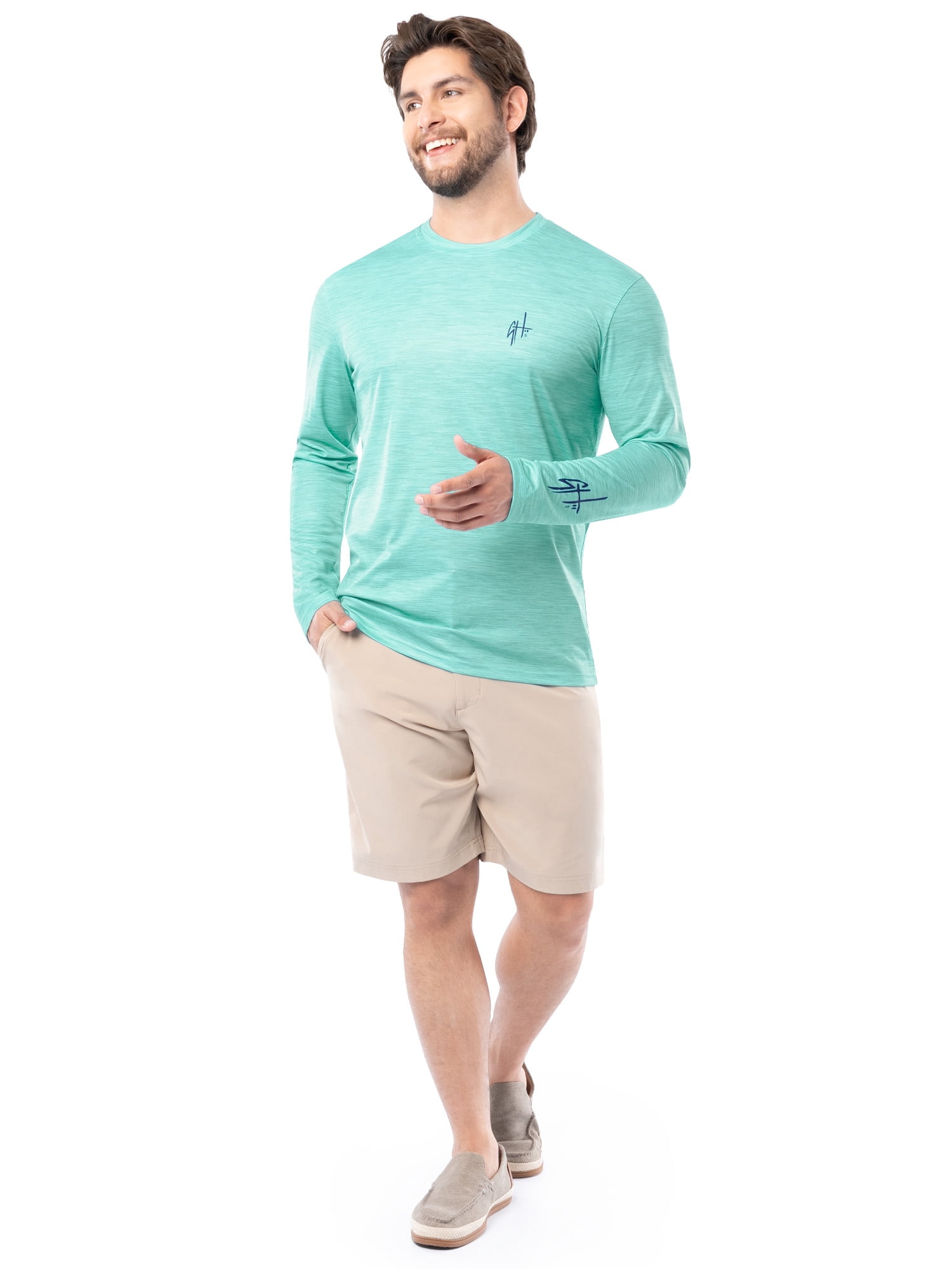 GH BY GUY HARVEY Men's Long Sleeve Sun Protection Top Sizes M-2XL