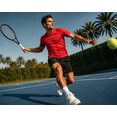 thumbnail image 4 of ZBORIBER Men's Quick-Dry Fit Gym Wicking Athletic Workout Short-Sleeve T-Shirts Sizes S-3XL,Red, 4 of 11